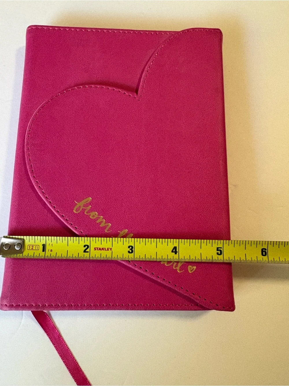 Dayna Lee Pink Heart Accent Notebook with magnetic closure